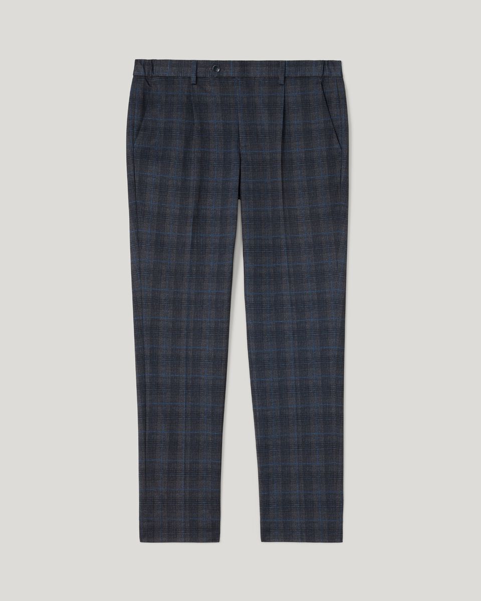 Travel Jersey Check Tailored Pant, , hi-res